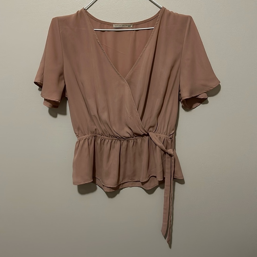 Blush pink blouse